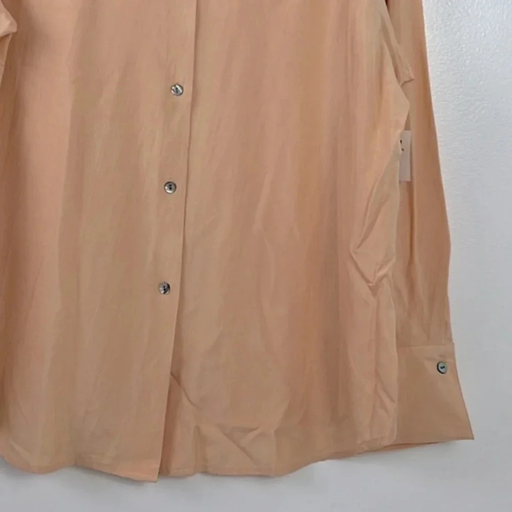 Lord & Taylor Peach Button-Down Long Sleeve Shirt - Picture 5 of 6